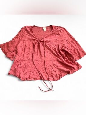 Mossimo Supply Co. Coral Tie-Front Women's Tunic